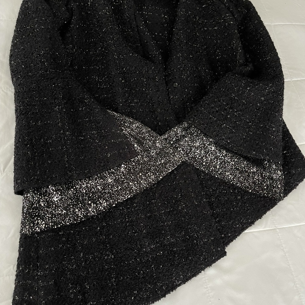 LYSANDRE PARIS Long Tweed Overshirt Coat! Very Sex in the City look! - Picture 6 of 10